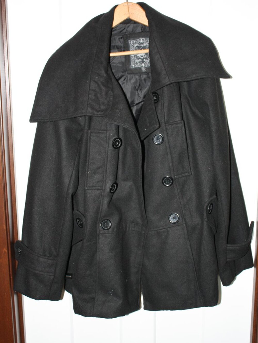 Black Woman's Pea Coat, Size 3X